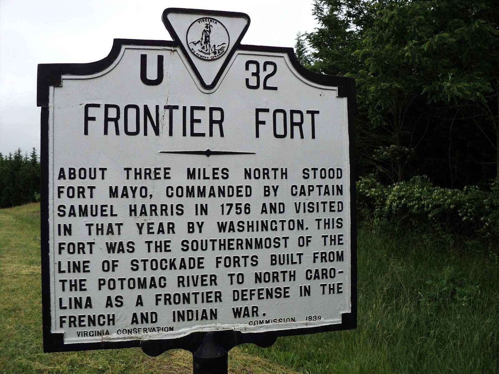 Fort Mayo historic marker Patrick County Virginia