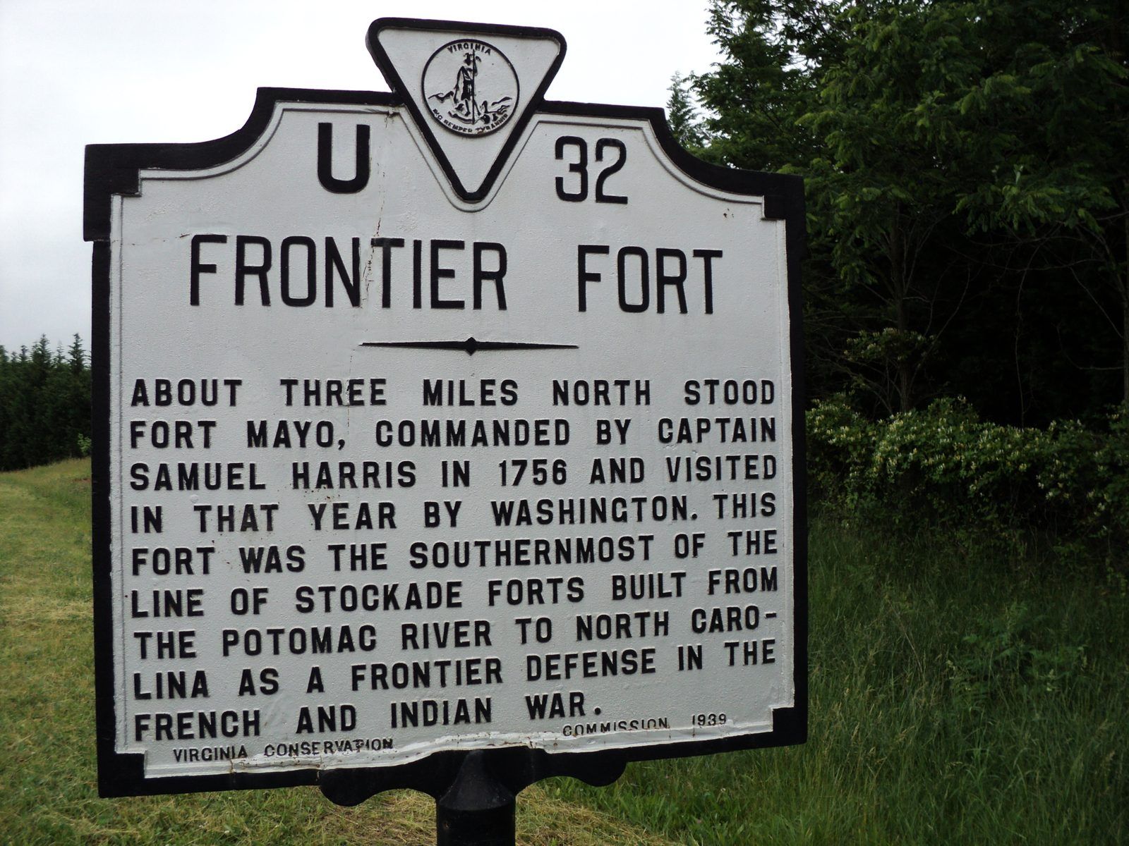 Fort Mayo historic marker Patrick County Virginia